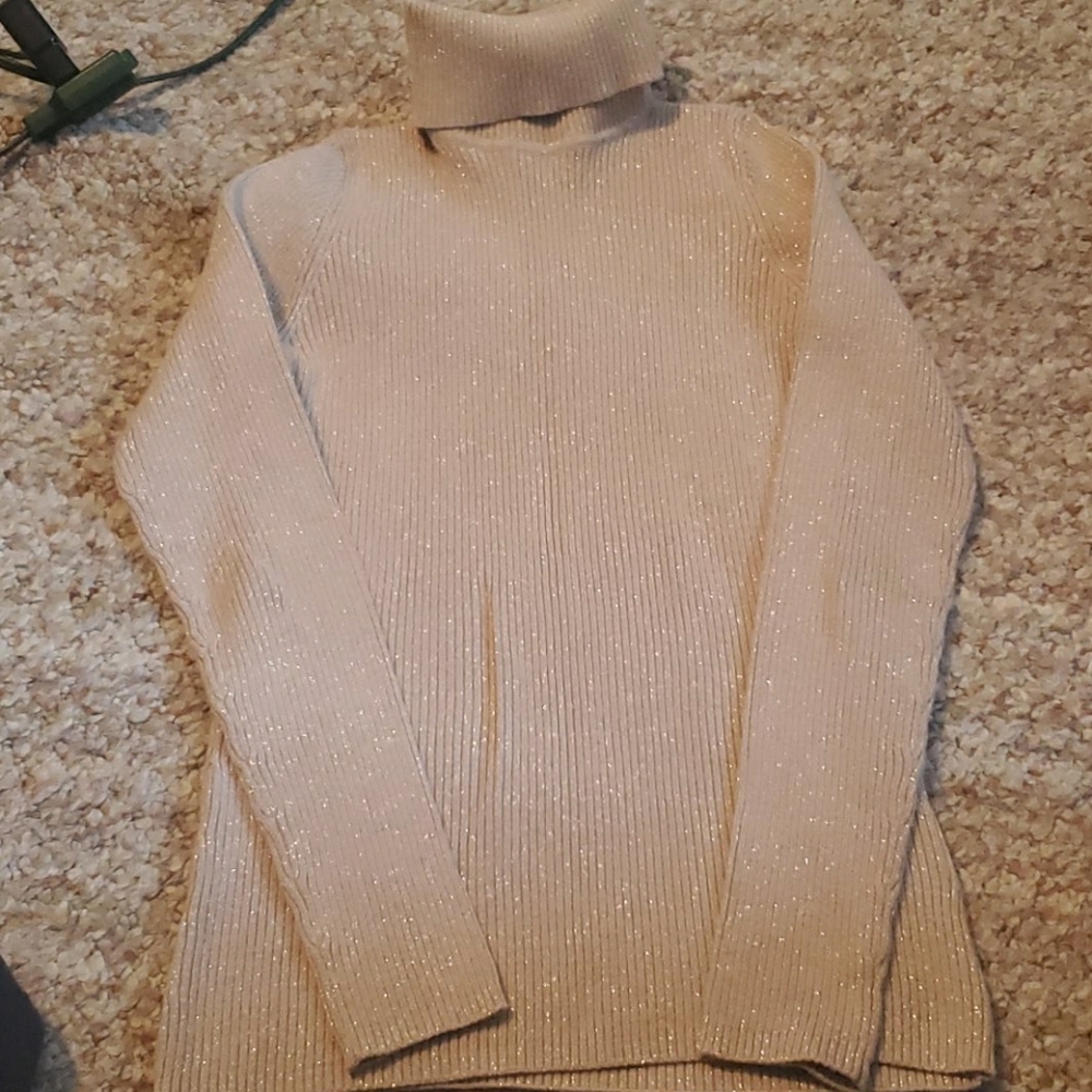 Gold Sparkle Turtleneck
